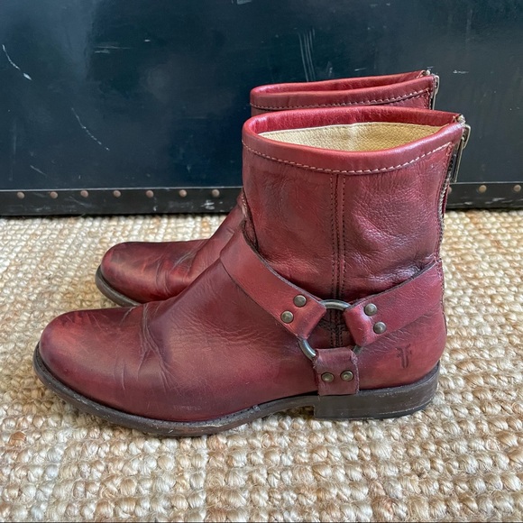 Frye Red Ankle Boots - Picture 4 of 7